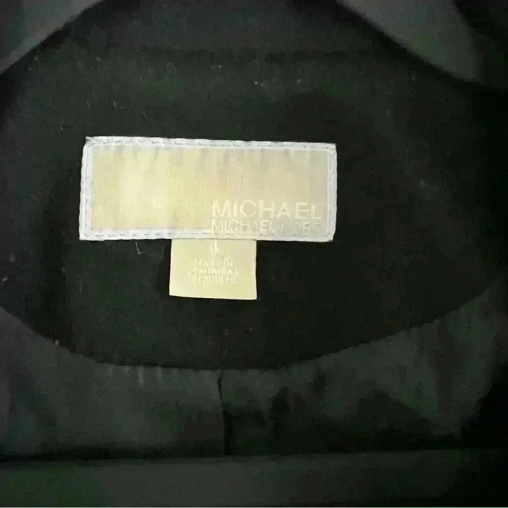 Michael Kors black jacket coat with gold zipper